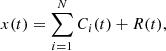 $$ \begin{aligned} x(t)=\sum _{i=1}^N C_{i}(t)+R(t), \end{aligned} $$