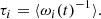 $$ \begin{aligned} \tau _{i}=\langle \omega _{i}(t)^{-1} \rangle . \end{aligned} $$