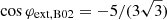 $ \cos\varphi_{\mathrm{ext,B02}}=-5/(3\sqrt{3}) $