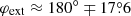 $ \varphi_{\mathrm{ext}} \approx 180^\circ\mp 17{{\overset{\circ}{.}}}6 $