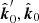 $ {\hat{\boldsymbol{k}}}_0^{\prime},{\hat{\boldsymbol{k}}}_0 $
