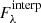 $ F_\lambda^\mathrm{interp} $