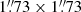 $ 1{{\overset{\prime\prime}{.}}}73 \times 1{{\overset{\prime\prime}{.}}}73 $