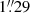 $ 1{{\overset{\prime\prime}{.}}}29 $