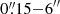 $ 0{{\overset{\prime\prime}{.}}}15{-}6^{{\prime\prime}} $