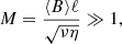 $$ \begin{aligned} M=\frac{ \langle B\rangle \ell }{\sqrt{\nu \eta }}\gg 1, \end{aligned} $$
