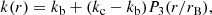 $$ \begin{aligned}&k(r) = k_{\rm b}+(k_{\rm c}-k_{\rm b})P_3(r/r_{\rm B}),\end{aligned} $$
