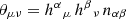 $ \theta_{\mu\nu}=h^\alpha{}_\mu\,h^\beta{}_\nu\,n_{\alpha\beta} $