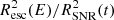 $ R_{\rm esc}^2(E)/R^2_{\rm SNR}(t) $