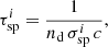 $$ \begin{aligned} \tau _{\rm sp}^i = \frac{1}{n_{\rm d}\,\sigma _{\rm sp}^i\,c}, \end{aligned} $$
