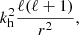$$ \begin{aligned} k_{\rm h}^2 \frac{\ell (\ell +1)}{r^2}, \end{aligned} $$
