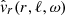 $ \hat{\mathit{v}}_r(r,\ell, \omega) $