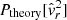 $ P_{\mathrm{theory}}[\hat{\mathit{v}}_r^2] $