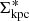 $ \Sigma^{*}_{\mathrm{kpc}} $