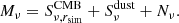 $$ \begin{aligned} M_\nu =S^\mathrm{CMB}_{\nu ,r_{\rm sim}}+S^\mathrm{dust}_\nu +N_\nu . \end{aligned} $$
