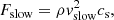 $$ \begin{aligned}&F_{\mathrm{slow}} = \rho { v}^2_{\rm slow} c_{\rm s},\end{aligned} $$