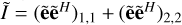 $\widetilde I = {(\widetilde {\bf{e}}{\widetilde {\bf{e}}^H})_{1,1}} + {(\widetilde {\bf{e}}{\widetilde {\bf{e}}^H})_{2,2}}$
