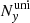 $ N^{\mathrm{uni}}_{\mathit{y}} $