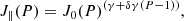 $$ \begin{aligned} J_{\parallel }(P) = J_{0}(P)^{(\gamma +\delta \gamma (P-1))}, \end{aligned} $$