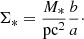 $$ \begin{aligned} \Sigma _{*}=\frac{M_{*}}{\mathrm{pc}^2}\frac{b}{a} \cdot \end{aligned} $$