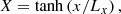 $$ \begin{aligned} X=\tanh \left(x/L_x\right), \end{aligned} $$