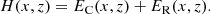 $$ \begin{aligned} H(x,z)=E_{\rm C}(x,z)+E_{\rm R}(x,z). \end{aligned} $$