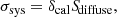 $$ \begin{aligned} \sigma _{\rm sys} = \delta _{\rm cal} {S\!}_{\rm diffuse}, \end{aligned} $$