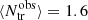 $ \langle N^{\mathrm{obs}}_{\mathrm{tr}} \rangle=1.6 $
