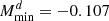 $ M_{\rm min}^d=-0.107 $