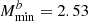 $ M_{\rm min}^b=2.53 $
