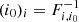 $ (i_0)_i = F^{-1}_{i,i_0} $