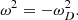 $$ \begin{aligned} \omega ^{2}= - \omega _{D}^{2}. \end{aligned} $$