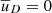 $ \overline{u}_{D}=0 $
