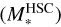 $\left( {M_*^{{\rm{HSC}}}} \right)$