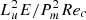 $ L_u^2 E / P_m^2 Re_c $