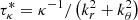 $ \tau_{\kappa}^{*} = \kappa^{-1} / \left(k_r^2 + k_{\theta}^2\right) $