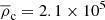 $ \overline{\rho}_{\mathrm{c}} = 2.1 \times 10^5 $