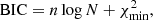 $$ \begin{aligned} \mathrm{{BIC}}&= n\log {N} + \chi _{\mathrm{{min}}}^{2}, \end{aligned} $$