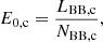 $$ \begin{aligned} E_{\rm 0,c} = \frac{L_{\rm BB, c}}{N_{\rm BB, c}}, \end{aligned} $$