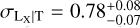 ${\sigma _{{{\rm{L}}_{\rm{X}}}|{\rm{T}}}} = 0.78_{ - 0.07}^{ + 0.08}$