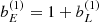 $ b_E^{(1)}= 1 + b_L^{(1)} $