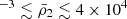 $ ^{-3} \lesssim\bar{\rho}_{2}\lesssim 4 \times 10^4 $