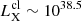 $ L^{\mathrm{cl}}_{\mathrm{X}}\sim 10^{38.5} $