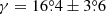 $ \gamma=16{{\overset{\circ}{.}}}4\pm3{{\overset{\circ}{.}}}6 $