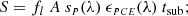 $$ \begin{aligned} S = f_{l} \ A \ s_{\scriptscriptstyle P}(\lambda ) \ \epsilon _{\scriptscriptstyle PCE}(\lambda ) \ t_\mathrm{sub} ; \end{aligned} $$