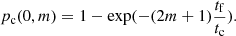 $$ \begin{aligned} p_\mathrm{c} (0,m) = 1-\exp (-(2 m+1) \frac{t_\mathrm{f} }{t_\mathrm{c} }). \end{aligned} $$