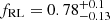 $ f_{\mathrm{RL}} = 0.78^{+0.1}_{-0.13} $