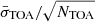 $ \bar{\sigma}_{\mathrm{TOA}}/\sqrt{N_{\mathrm{TOA}}} $