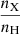 $ \frac{n_{\mathrm{X}}}{n_{\mathrm{H}}} $