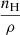 $ \frac{n_{\mathrm{H}}}{\rho} $
